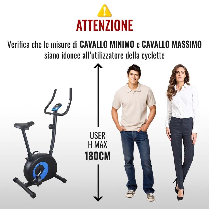 CYCLETTE MAGNETICA CICLOCAMERA HOME FITNESS BELT CARDIO FITNESS SLIM MULTIFIT - Immagine 4 di 4