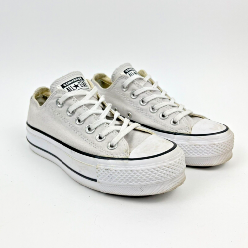 Converse Chuck Taylor All Star Platform Low Top White Women's Size 3 - Picture 1 of 7