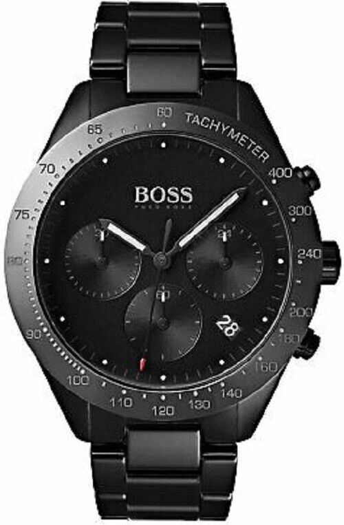 HUGO BOSS MENS TALENT CHRONO WATCH HB1513581 BLACK WARRANTY