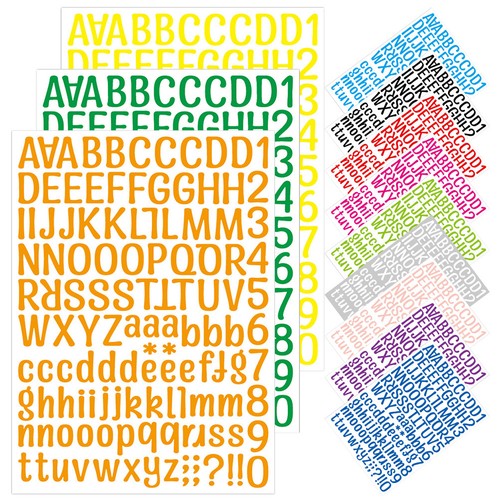 12 Sheets Number Spot Marker Decals Letters and Numbers Stickers | eBay ...