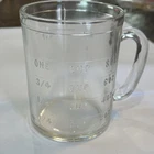 Vtg Hazel Atlas Glass Measuring Cup Raised No Spout 1 Cup 8 Ounce Kitchen Tool