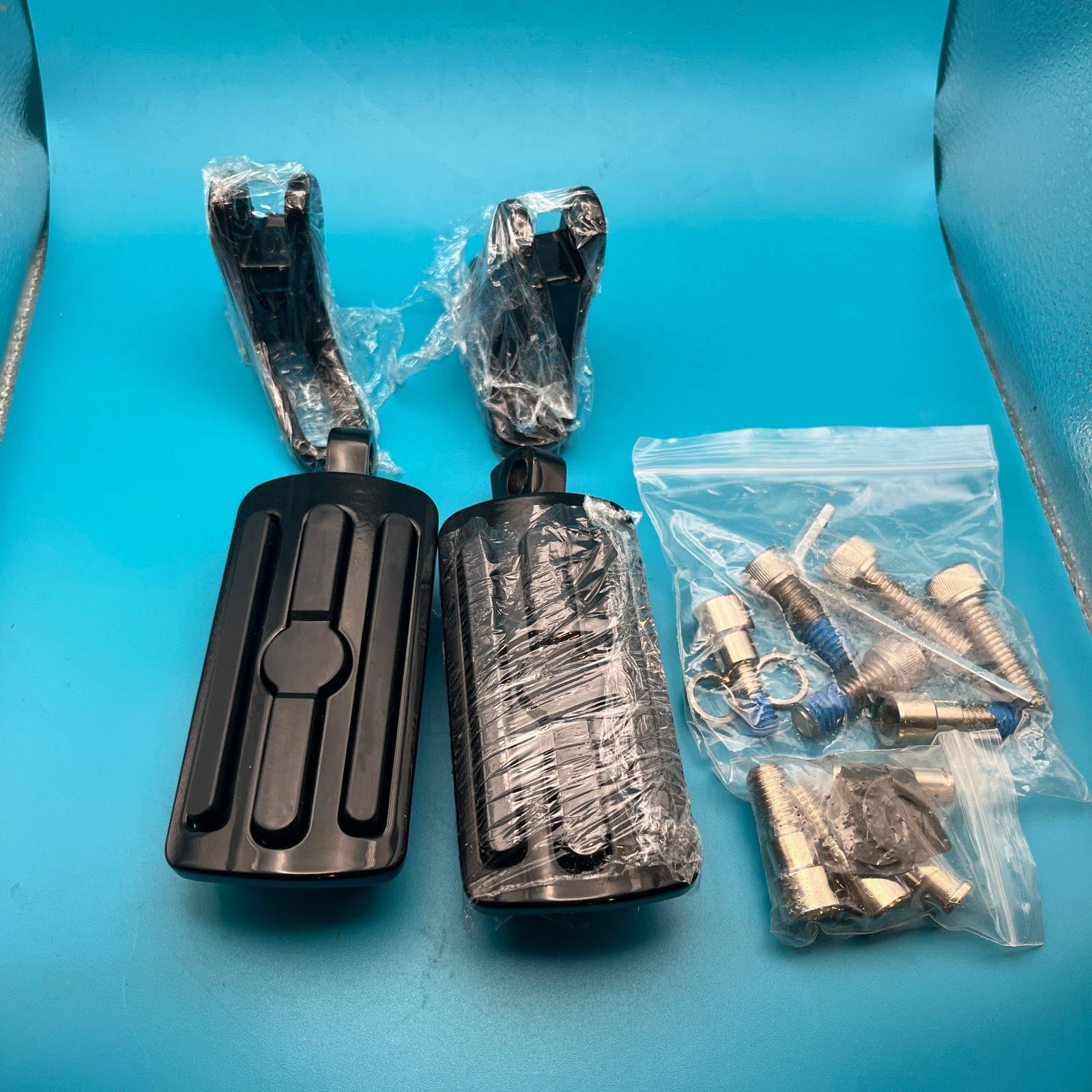 Black Passenger Footpeg Mini Mount for Harley Touring Street Glide 1993-2024