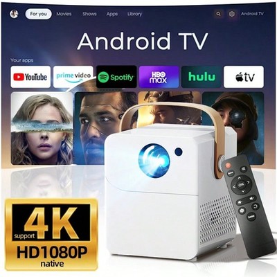 HUASHIJIE 4K Ultra HD 5G WiFi Projector Android Smart Home Cinema HDMI USB