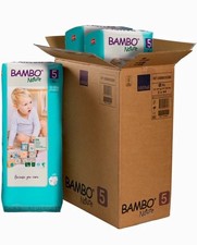 Bambo Nature Premium Eco Diapers Size 5 XL 132 Count Box Brand New Factory Seale