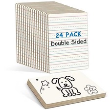 24 Pack Dry Erase Boards Double-Sided Mini Whiteboards Lines 6x9 Inch Kit