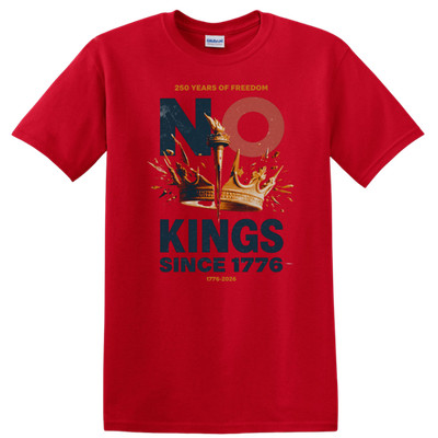 No Kings No Kings T Shirt 250 Years Of Freedom 1776 Eagle Crown Patriot USA Tee