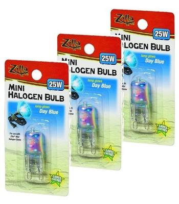 Zilla Mini Halogen Lamp Reptile Bulb, 25-watt, Day 3 Count (Pack of 1), Black 