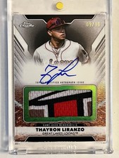 2025 Topps Pro Debut THAYRON LIRANZO Jumbo Auto Relic /10 Patch On Card Auto