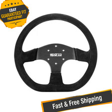 Sparco 015r353psn 3-spoke R353 Competition Black Suede D-shape Steering Wheel