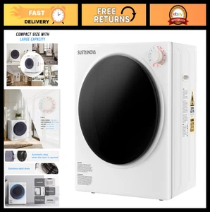 800W Portable Electric Clothes Dryer - 2.6 cu.ft Compact Laundry Machine for Apa