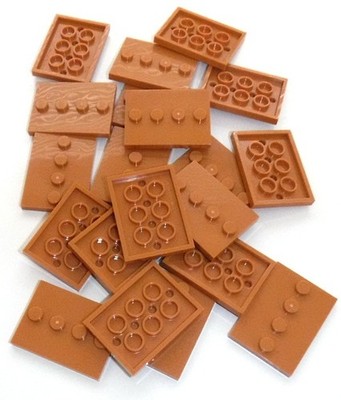 Lego Medium Nougat MINIFIGURE STAND, 3x4 Tile with 4 Studs, 88646 Lot of 20, New