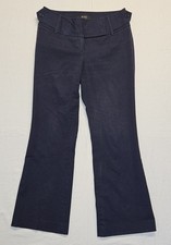Body by Victoria The Christie Fit Pants Size 2 Trim Navy Blue Trousers Womens