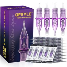 OFEYLE Tattoo Cartridge Needles 50PCS Assorted Mixed Size Round 50PCS-50MIX