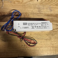 MeanWell LPV 60 24 Waterproof LED Power Supply 100240V 24Vdc 2.5A 60W - NEW