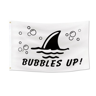 Fins Up Flag 2x3FT Double Printed Funny Flag Tapestry Dorm Room Home Fitness