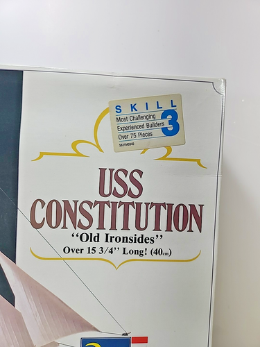 NOS Vtg 70s Revell 1:196 USS Constitution “Old Ironsides” Model Kit 5404 15 3/4" - Picture 6 of 21