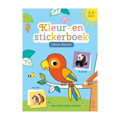 Deltas lieve dieren kleur en stickerboek