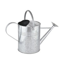 Gardening 9L 2Gal Traditional Galvanised Metal Watering Can Brass Rose