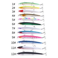 Floating Hard Bait 13.5cm with 3 Hooks Reflective for Bass Perch Mandarin Fish