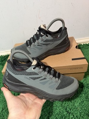Salomon Outline Gortex Wanderschuhe Wanderschuhe Sneaker schwarz grau Gr. UK 4