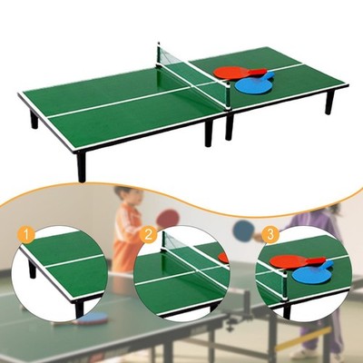 Mini-Ping-Pong-Tisch abnehmbar mit Netz Tischtennisplatte für Kinder