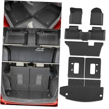 Floor Mats Compatible with Trunk Mat 3rd Row Backrest Mats Floor Mats 7 seat