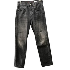 Zara High Rise Straight Jeans Womens Size 2 Black Charcoal Wash Cotton