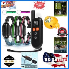 3 Dogs Training Collar with Remote 3 Pack - 3300FT Rechargeable, Waterproof D...