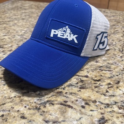 Clint Bowyer Strapback hat cap nascar racing peak oil patch blue white NWT Cpix