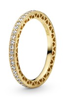 Pandora Schmuck Damenring Funkeln Und Herzen Goldfarben 168655C01