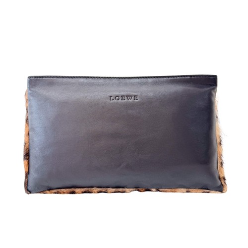 LOEWE Leopard Pony Hair Clutch Bag - Picture 2 of 16