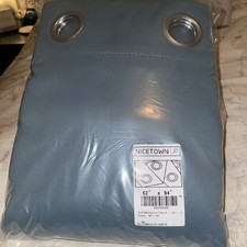 nicetown blackout curtains 52  X 84  2 Panels Blue Gray Silver Hardware