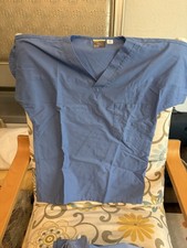 Lot 4 sets ceil blue scrubs small tops, small/petite small drawstring bottoms