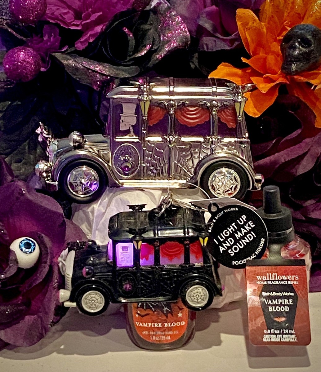 Bath & Body Works Halloween HEARSE 4pc Set Projector Wall Plug