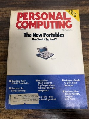 Personal Computing Magazine March 1985 Vintage