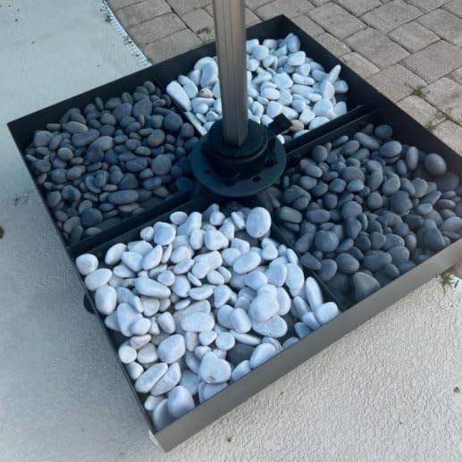 Patio Umbrella Base WK4500 with 4 Lockable Wheels 1100 lbs High Capacity Heavy