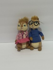 Alvin And The Chipmunks TY Beanie Babies Lot 2 Simon and Brittany Plush Toys