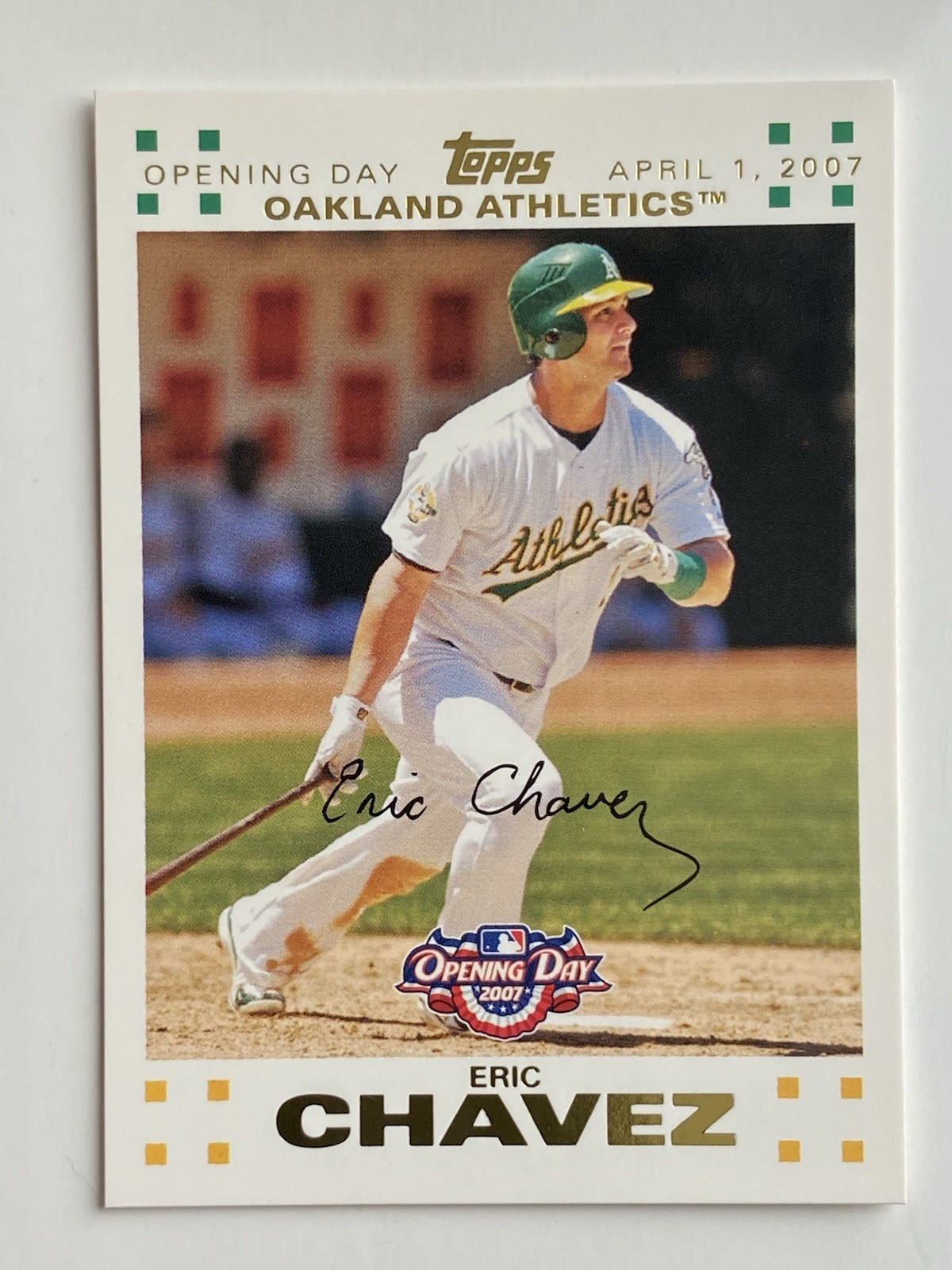 2007 Topps Opening Day - Eric Chavez #159 Gold /2007 Oakland A’s