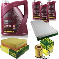 MANN-FILTER Inspektionspaket 8L Mannol Energy Combi Ll 5W-30 FüR Bmw X5 4.4I