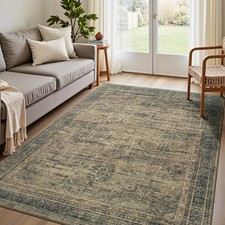 5x7 Washable Area Rugs for Living Room, Non-Skid Stain Resistant Carpet for K...