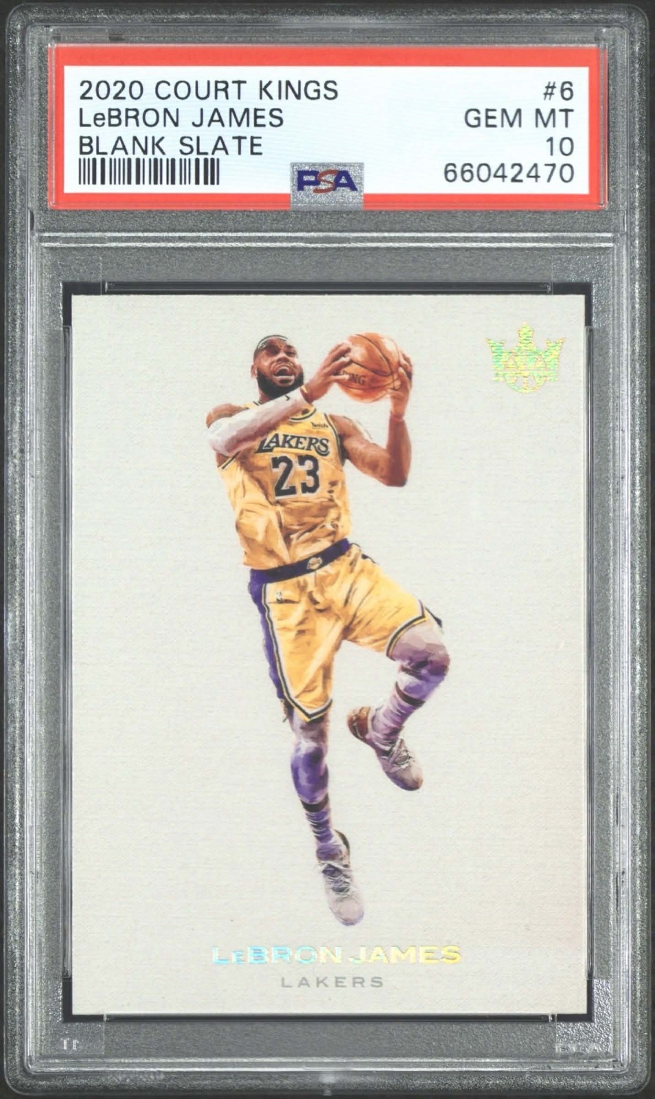 2020-21 Court Kings Lebron James Blank Slate PSA 10