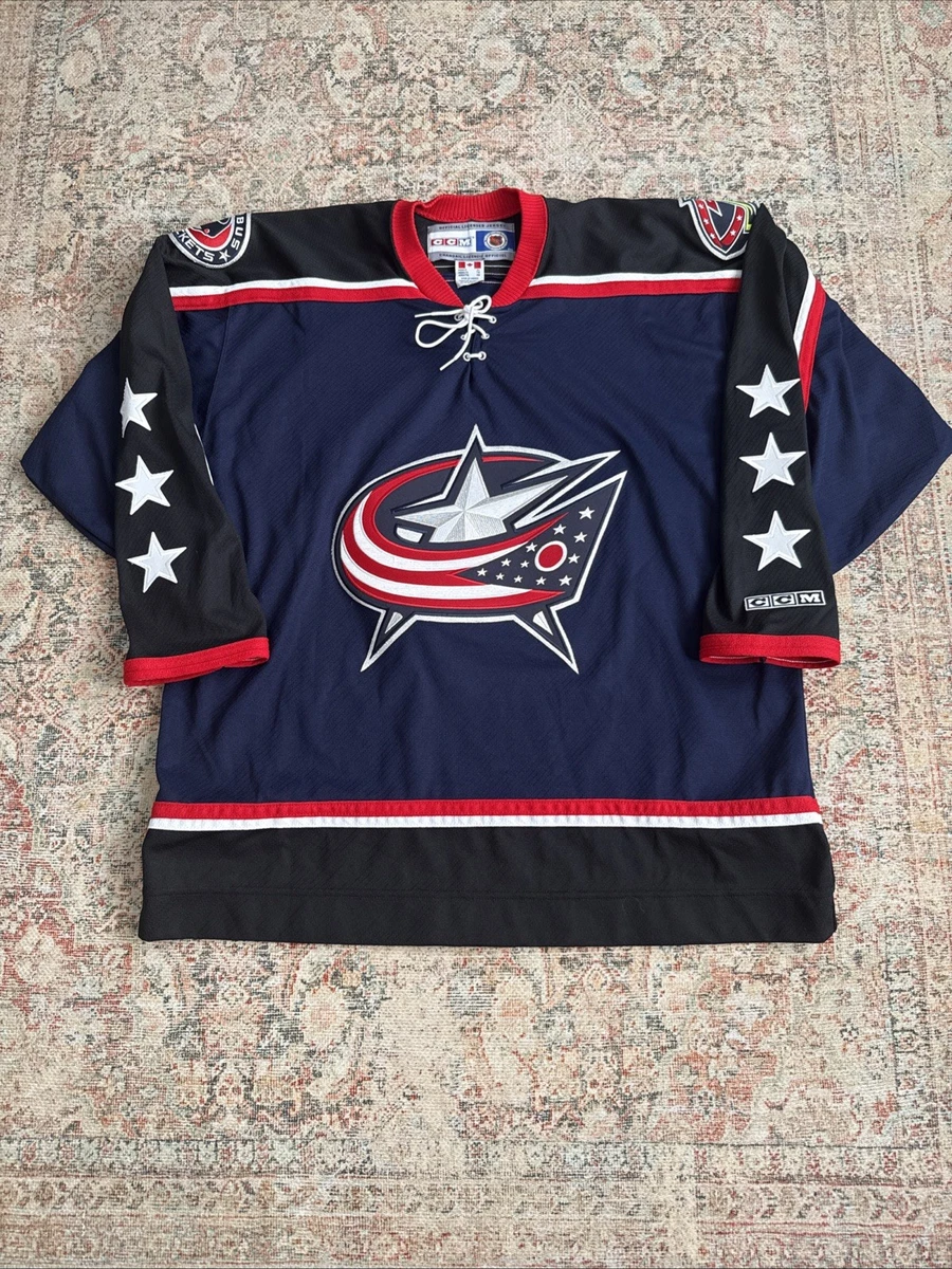 Maillot De Hockey CCM Columbus Blue Jackets NHL - Taille XL Homme, Occasion - Rouge, Blanc, Bleu