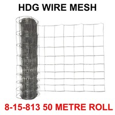 50 metre x 80cm Galvanised Stock Fencing Sheep Lambs Pigs Boundary Mesh Fence