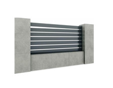 Alu-Zaunpaneel Set H 120cm L 200cm Gartenzaun Sichtschutzzaun Windschutz Lamelle