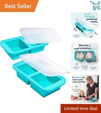 2 Cup Silicone Freezer Molds with Lids Soup Cubes for Freezing Meal Prep