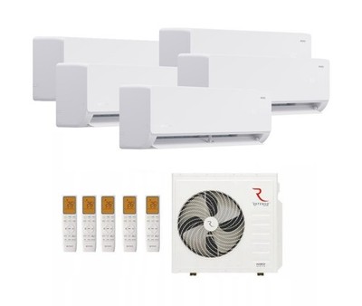 Rotenso Klimaanlage Roni 5x 2,6kW Multisplit Wandgeräte-Set Digital Inverter