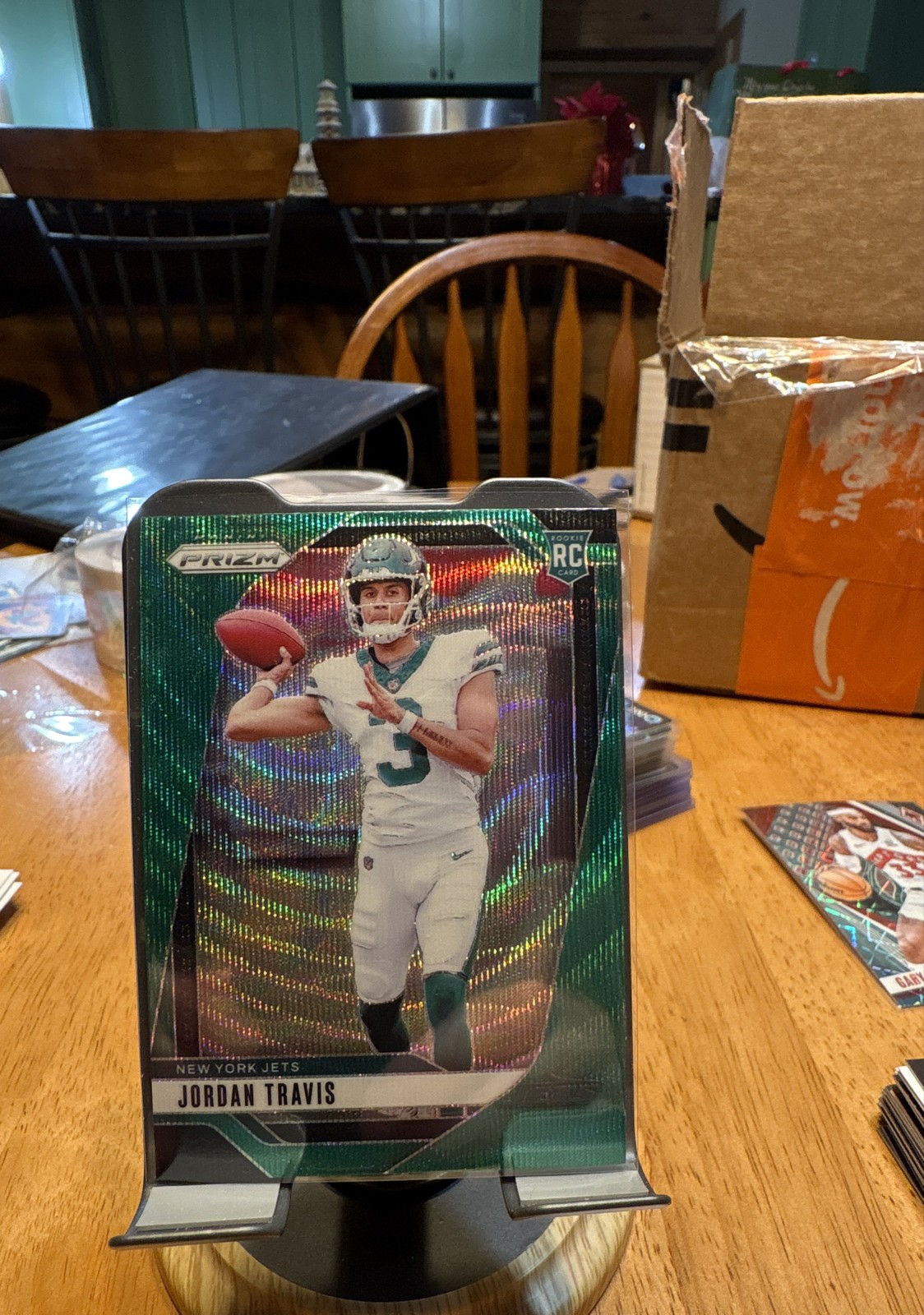 2024 Panini Prizm - Rookies Jordan Travis #359 Green Wave Prizm (RC)