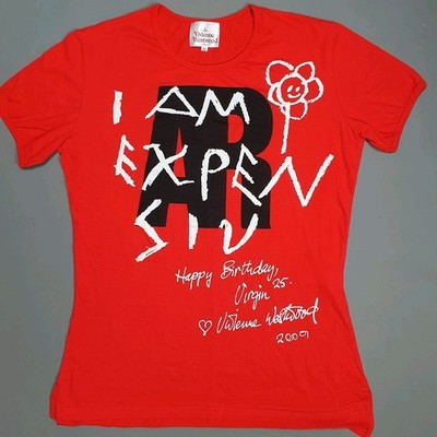 Mens Vivienne Westwood I Am Expensive T Shirt Size IV / Medium 25 Years