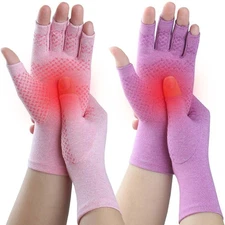 2 Pairs Compression Gloves for Rheumatoid Arthritis, Osteoarthritis, Carpal T...