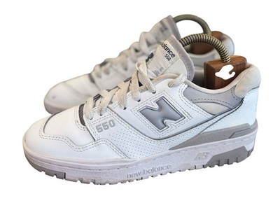 New Balance 550 Women's Size 6 Men 4.5 Shoes White/Grey BBW550BB